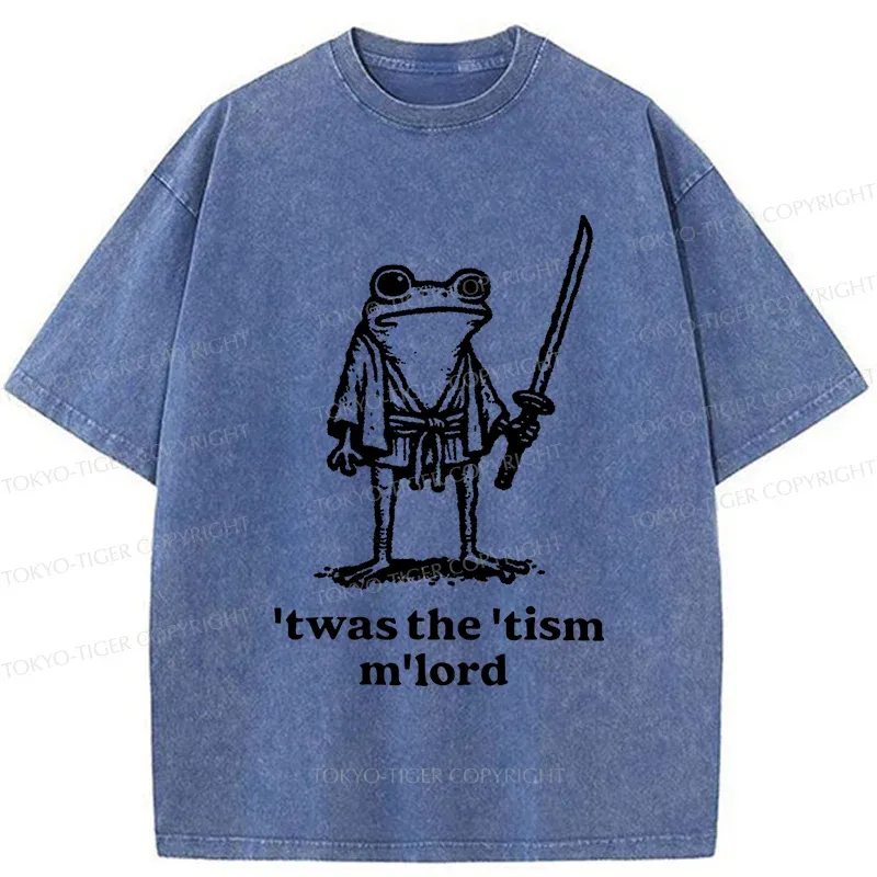 Tokyo-Tiger Focused Samurai Frog Washed T-Shirt