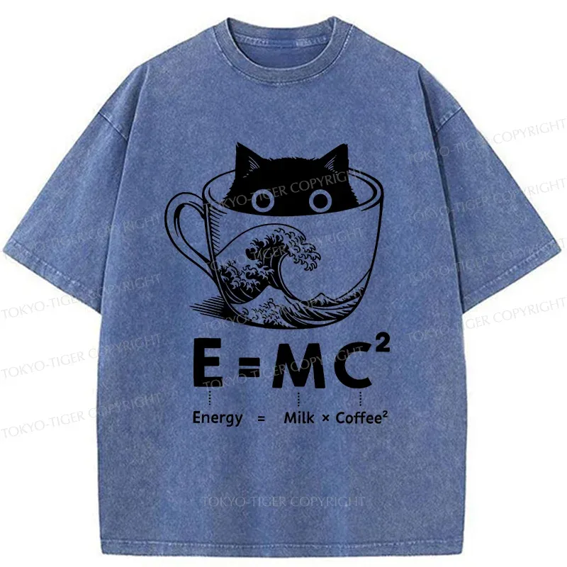 Tokyo-Tiger Funny Espresso Washed T-Shirt