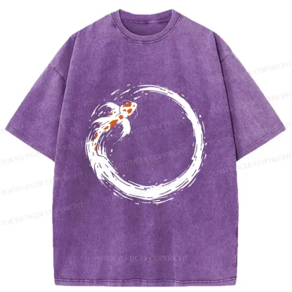 Tokyo-Tiger Ensō Koi Washed T-Shirt