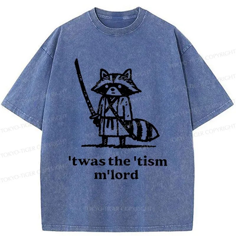 Tokyo-Tiger Focused Samurai Raccoon Washed T-Shirt