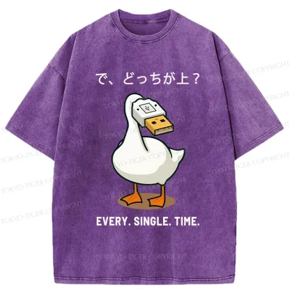 Tokyo-Tiger So Which One Is Better Washed T-Shirt