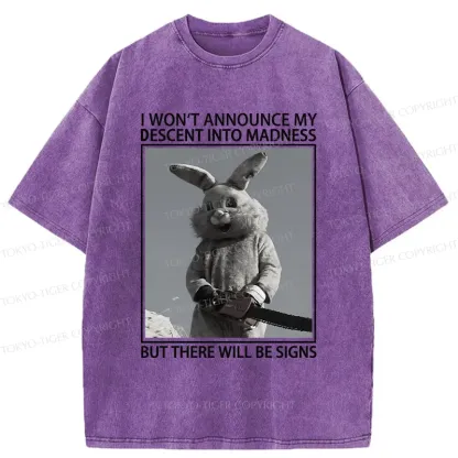 Tokyo-Tiger Rabbit Goes Into Madness Funny Washed T-Shirt