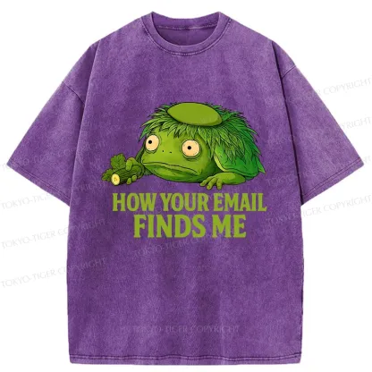 Tokyo-Tiger How Your Email Finds Me Washed T-Shirt