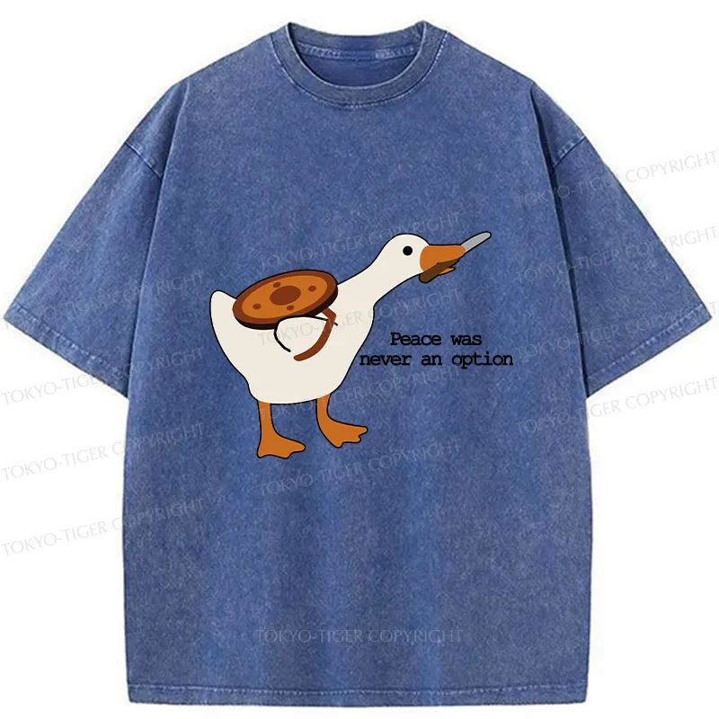 Tokyo-Tiger Peace Was Never An Option Washed T-Shirt