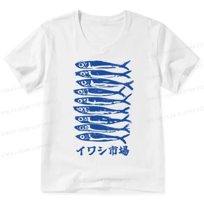 Tokyo-Tiger Sardine Market V-Neck Classic T-Shirt