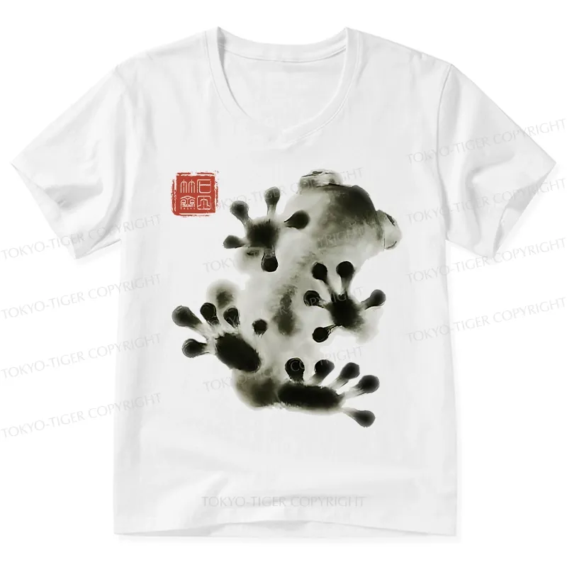 Tokyo-Tiger Ink Painting Frog V-Neck Classic T-Shirt