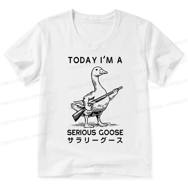 Tokyo-Tiger Serious Stupid Goose V-Neck Classic T-Shirt