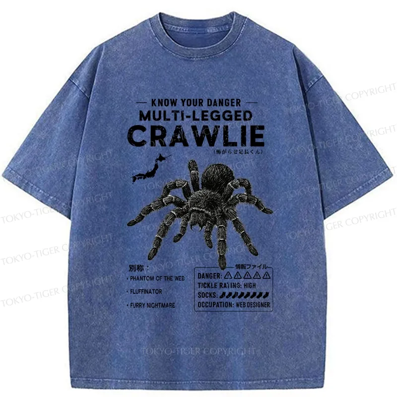 Tokyo-Tiger Scary Multi-Legged Crawlie Washed T-Shirt