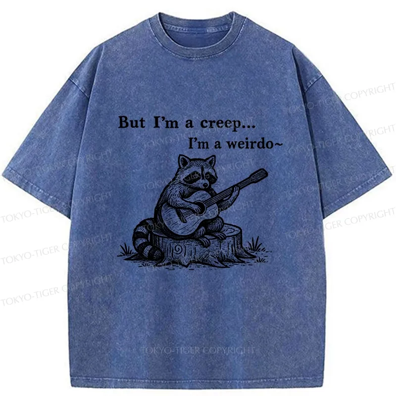 Tokyo-Tiger I'm A Weirdo Funny Washed T-Shirt