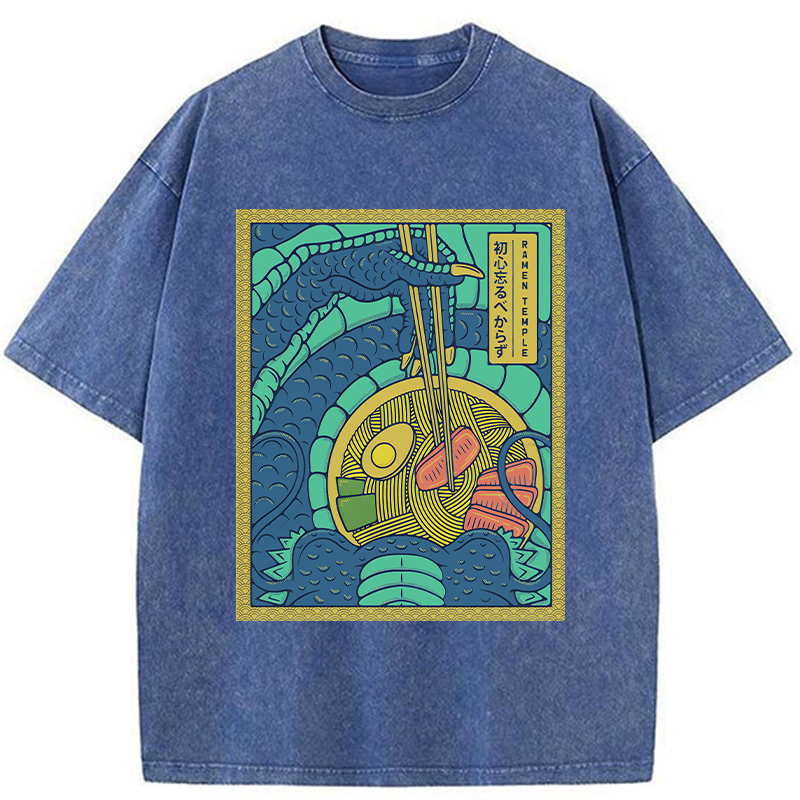 Tokyo-Tiger Dragon Ramen Lover Washed T-Shirt