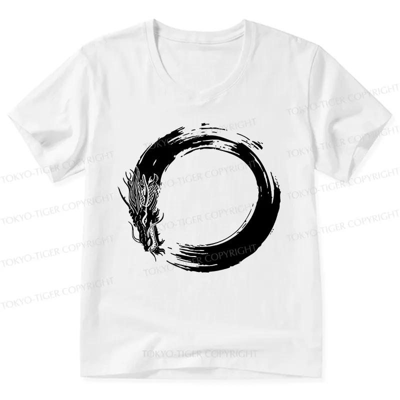 Tokyo-Tiger Dragon's Circle V-Neck Classic T-Shirt