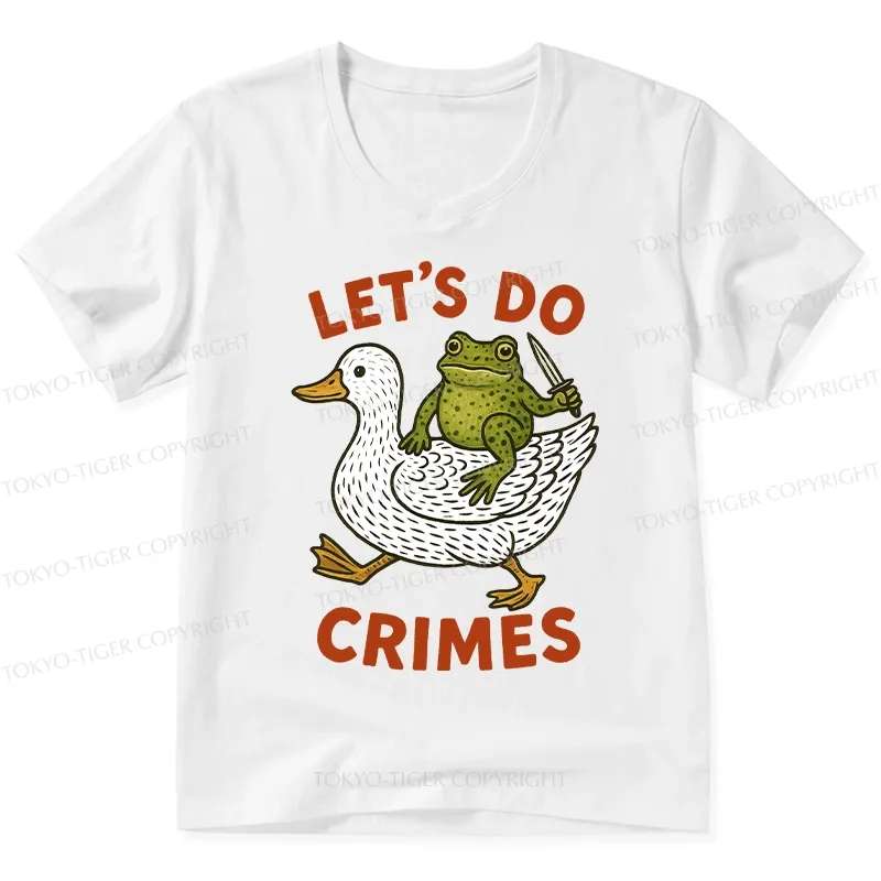 Tokyo-Tiger Frog Ready To Commit Crime V-Neck Classic T-Shirt