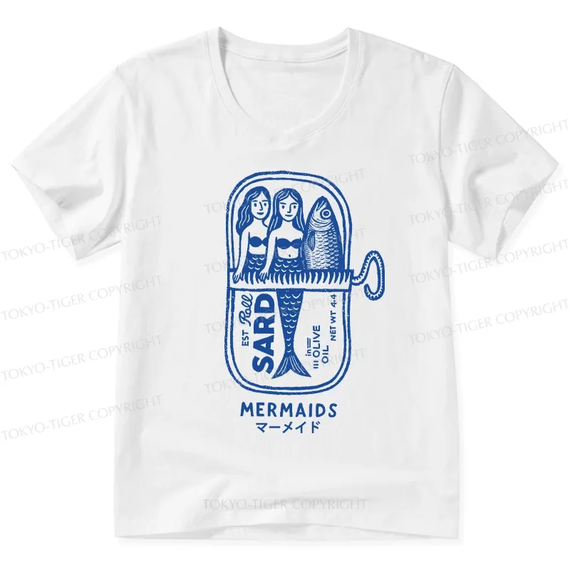 Tokyo-Tiger Mermaid Can V-Neck Classic T-Shirt