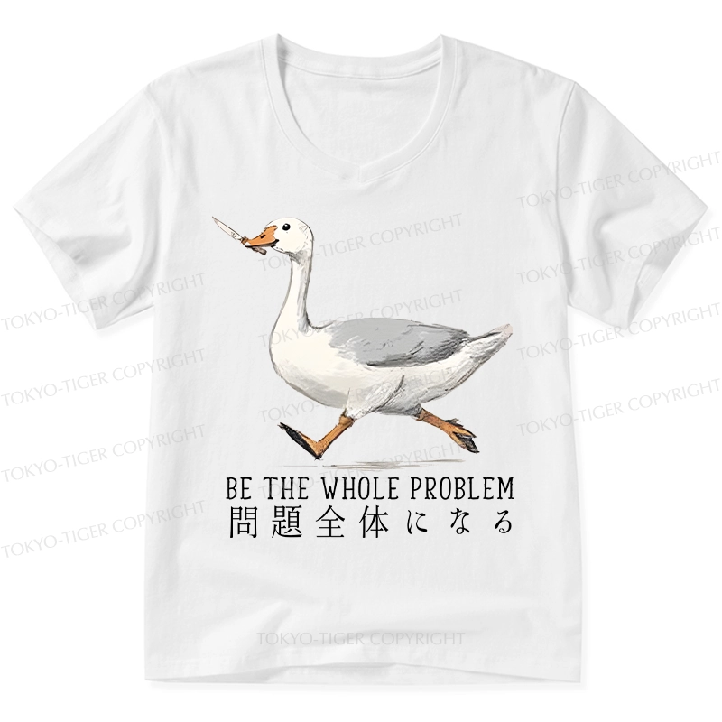 Tokyo-Tiger Running Stupid Goose V-Neck Classic T-Shirt