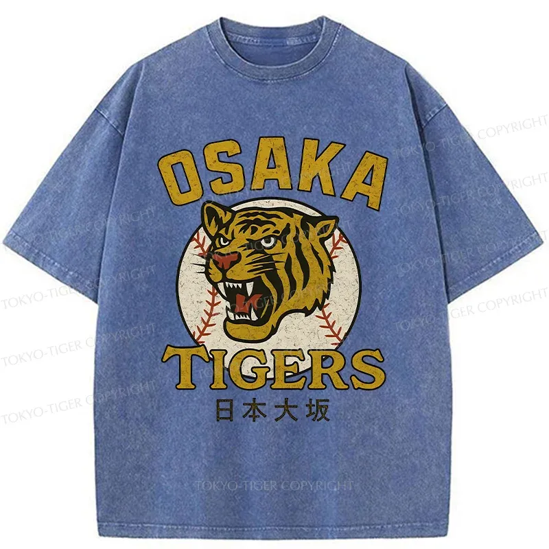 Tokyo-Tiger Funny Osaka Tigers Washed T-Shirt