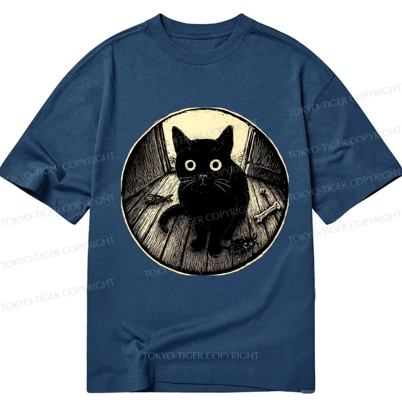 Tokyo-Tiger Waiting Black Cat Classic T-Shirt