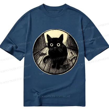 Tokyo-Tiger Waiting Black Cat Classic T-Shirt