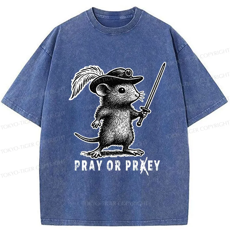 Tokyo-Tiger Pray Or Prey Washed T-Shirt