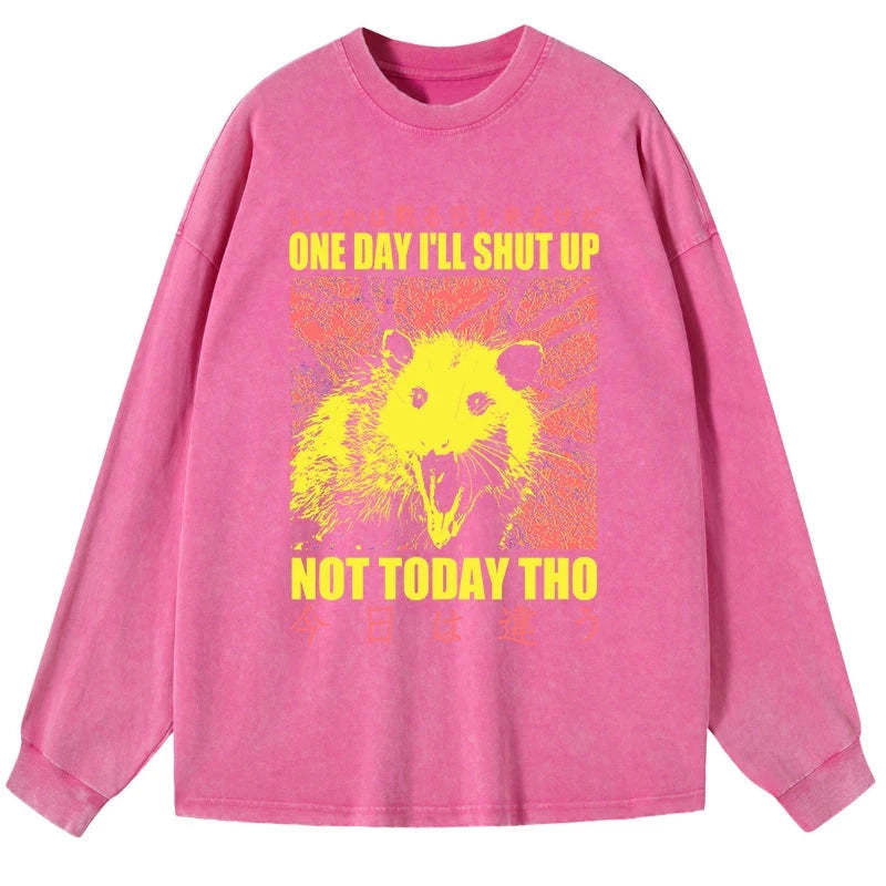 Tokyo-Tiger Negative Possum Japanese Washed Long Sleeve T-Shirt Sale