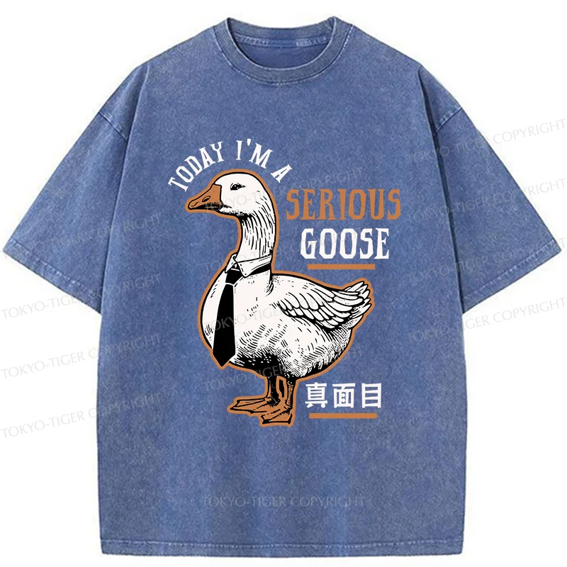Tokyo-Tiger Japanese Serious Goose Washed T-Shirt