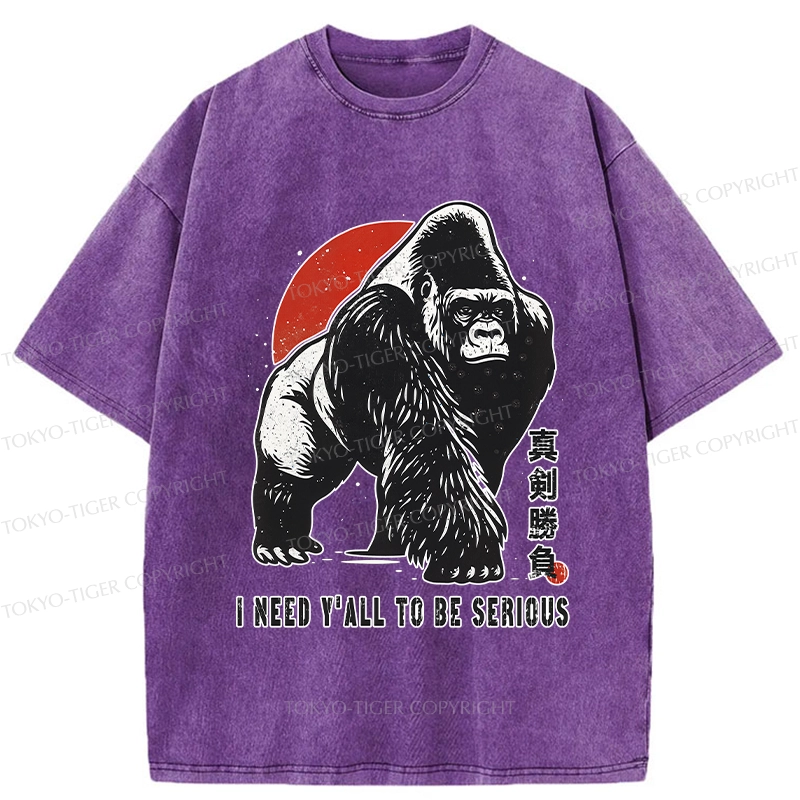 Tokyo-Tiger I Need Y'All To Be Serious Washed T-Shirt