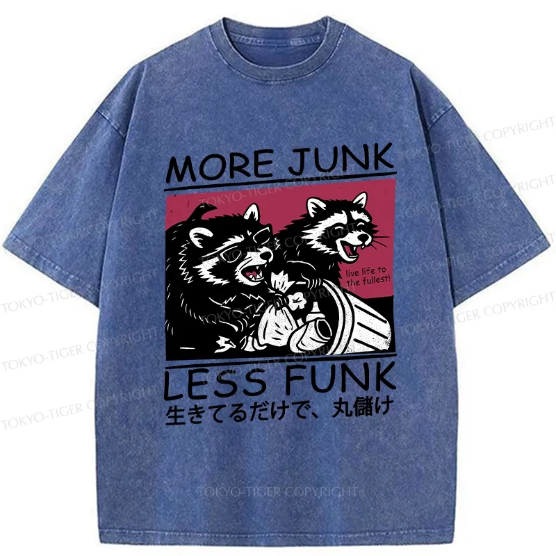 Tokyo-Tiger More Junk Less Funk Washed T-Shirt