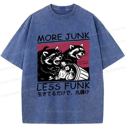 Tokyo-Tiger More Junk Less Funk Washed T-Shirt