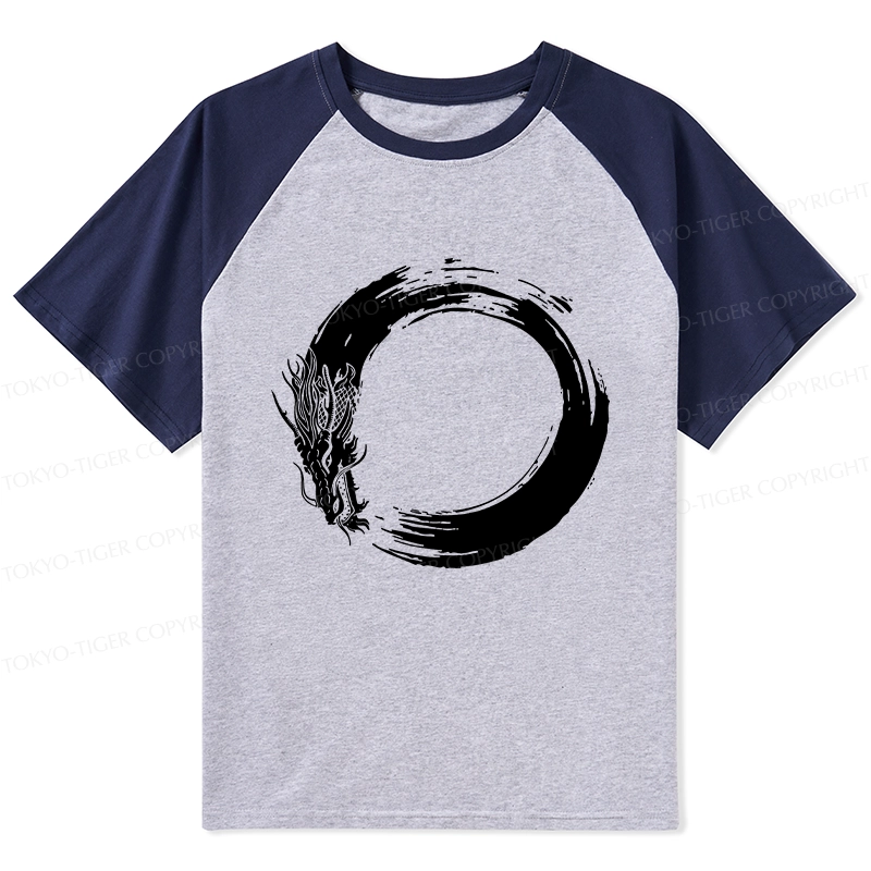 Tokyo-Tiger Dragon's Circle Raglan T-shirt