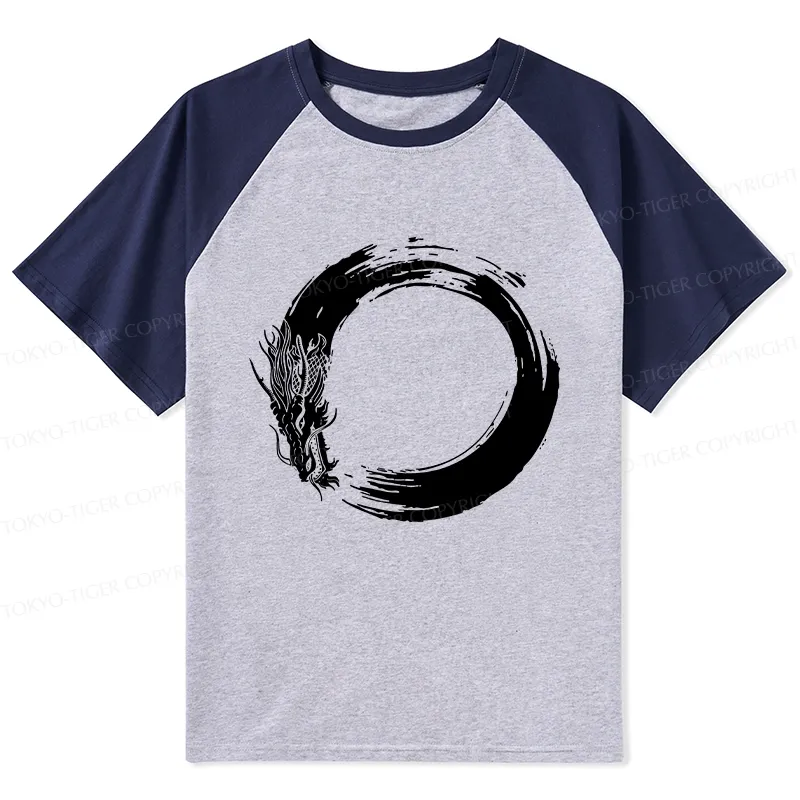 Tokyo-Tiger Dragon's Circle Raglan T-shirt