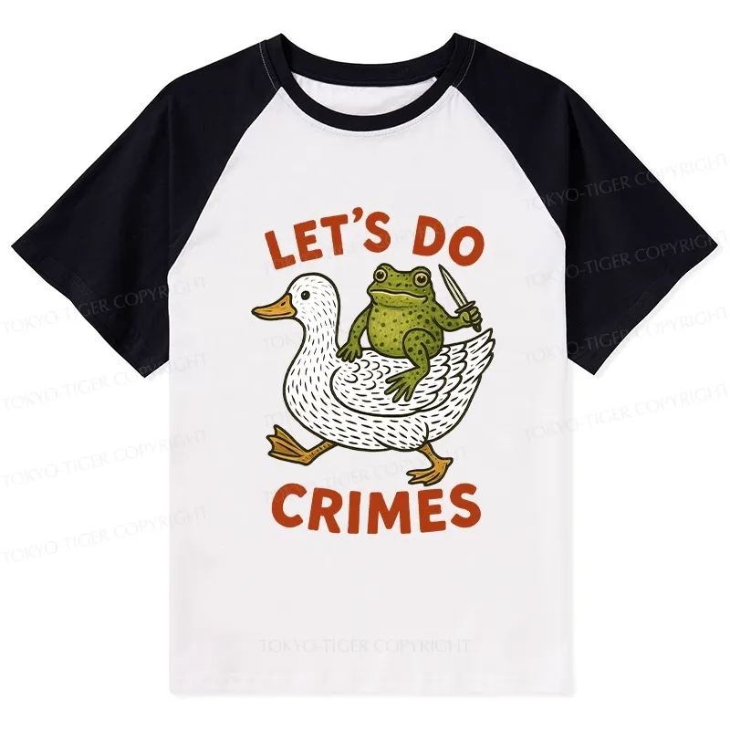 Tokyo-Tiger Frog Ready To Commit Crime Raglan T-shirt