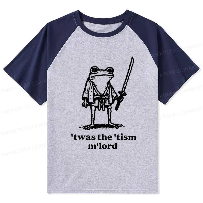 Tokyo-Tiger Focused Samurai Frog Raglan T-shirt