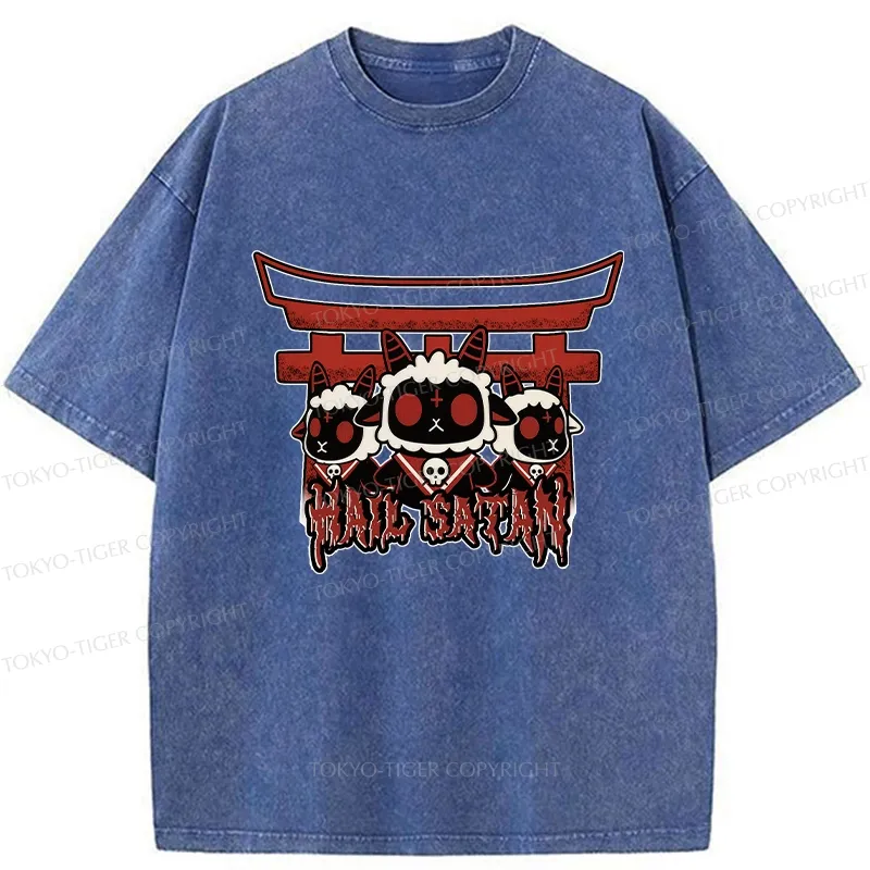 Tokyo-Tiger Hail Satan Washed T-Shirt