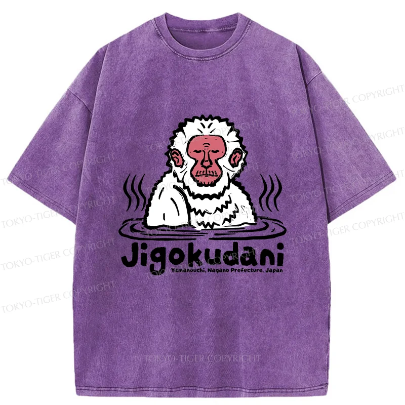 Tokyo-Tiger Japanese Hot Spring Monkey Washed T-Shirt