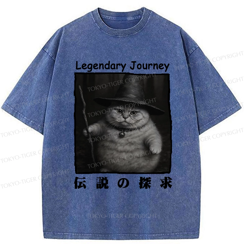 Tokyo-Tiger The Legendary Journey Of Cat Washed T-Shirt