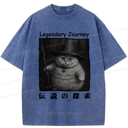 Tokyo-Tiger The Legendary Journey Of Cat Washed T-Shirt