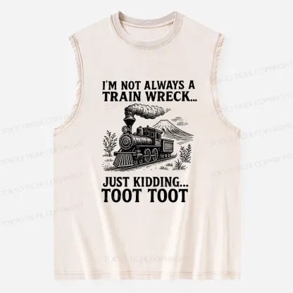 Tokyo-Tiger Funny Train Jokes Washed Tank