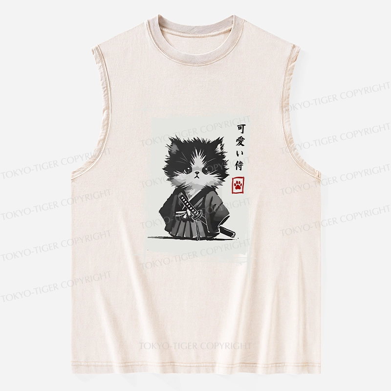 Tokyo-Tiger Kitten Samurai Washed Tank