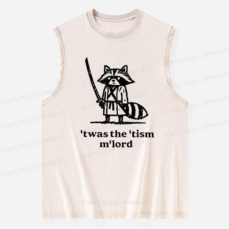 Tokyo-Tiger Focused Samurai Raccoon Washed Tank