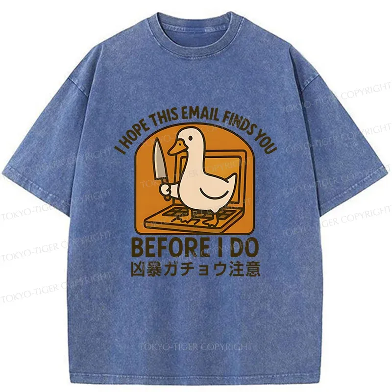 Tokyo-Tiger Goose With A Knife Washed T-Shirt