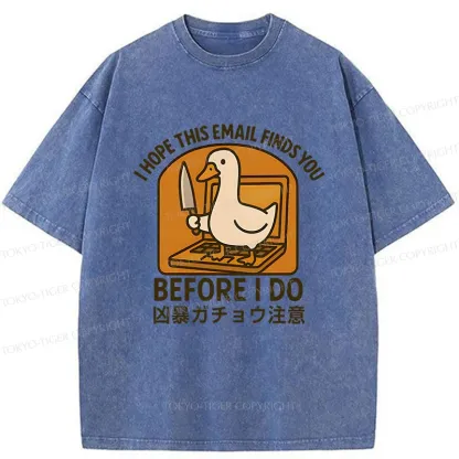 Tokyo-Tiger Goose With A Knife Washed T-Shirt