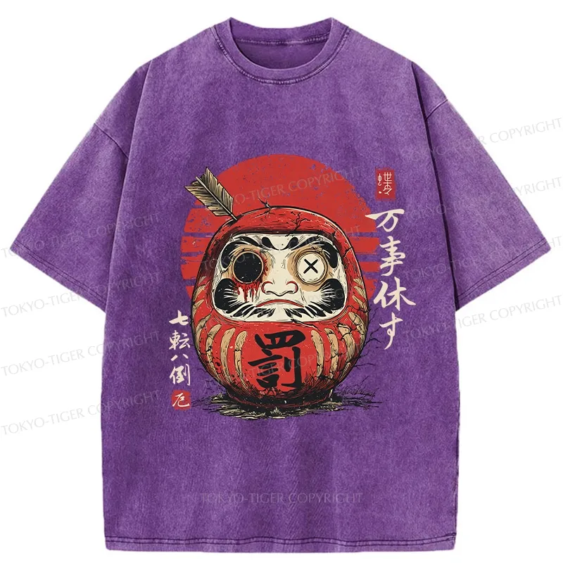 Tokyo-Tiger The Tenacious Daruma Washed T-Shirt