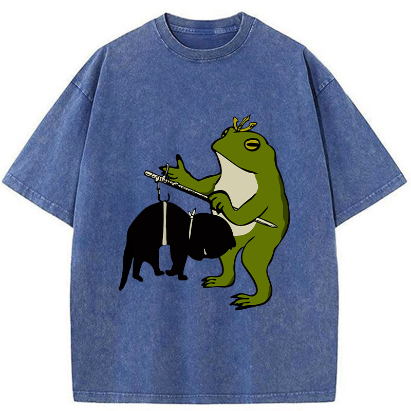 Tokyo-Tiger How Heavy Is This Cat Washed T-Shirt