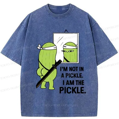 Tokyo-Tiger Funny I Am The Pickle Washed T-Shirt