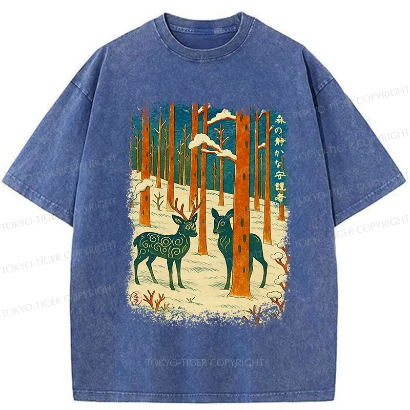 Tokyo-Tiger The Forest's Honorable Guardian Washed T-Shirt