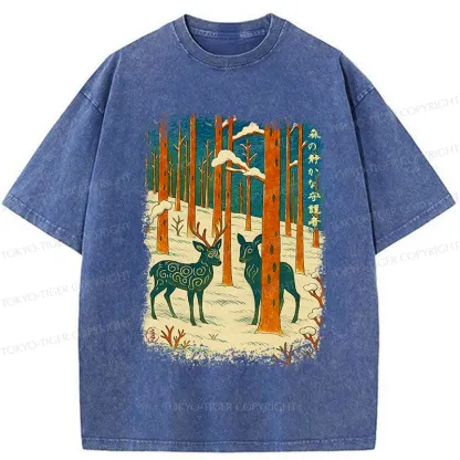 Tokyo-Tiger The Forest's Honorable Guardian Washed T-Shirt