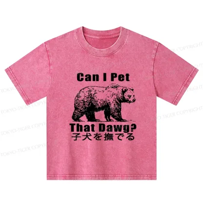 Tokyo-Tiger Pet The Bear Kids Washed T-Shirt