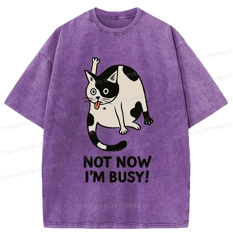 Tokyo-Tiger Busy Cat Washed T-Shirt