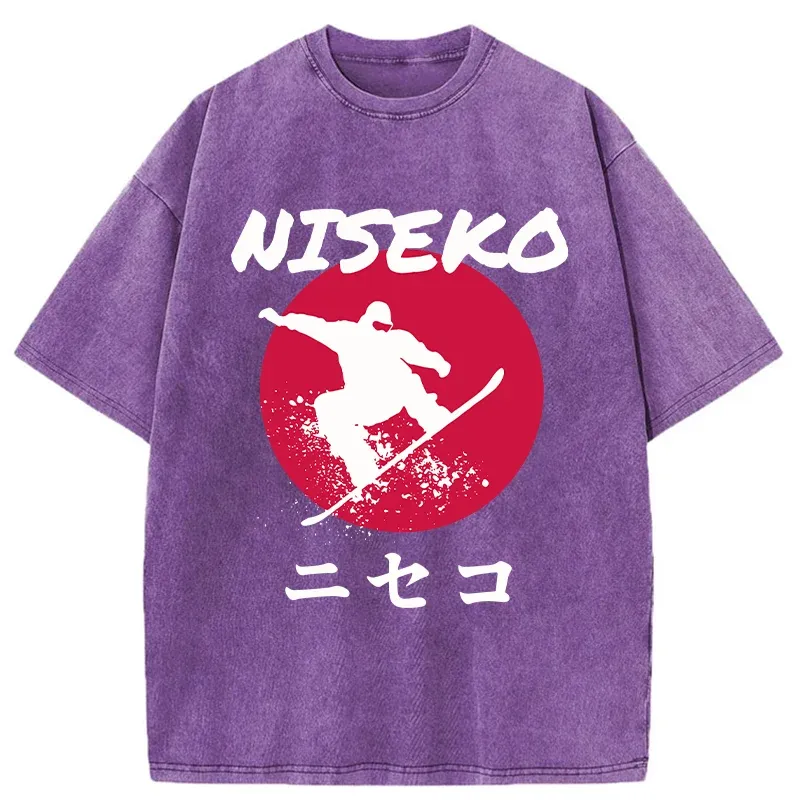 Tokyo-Tiger Niseko Snowboarding Washed T-Shirt