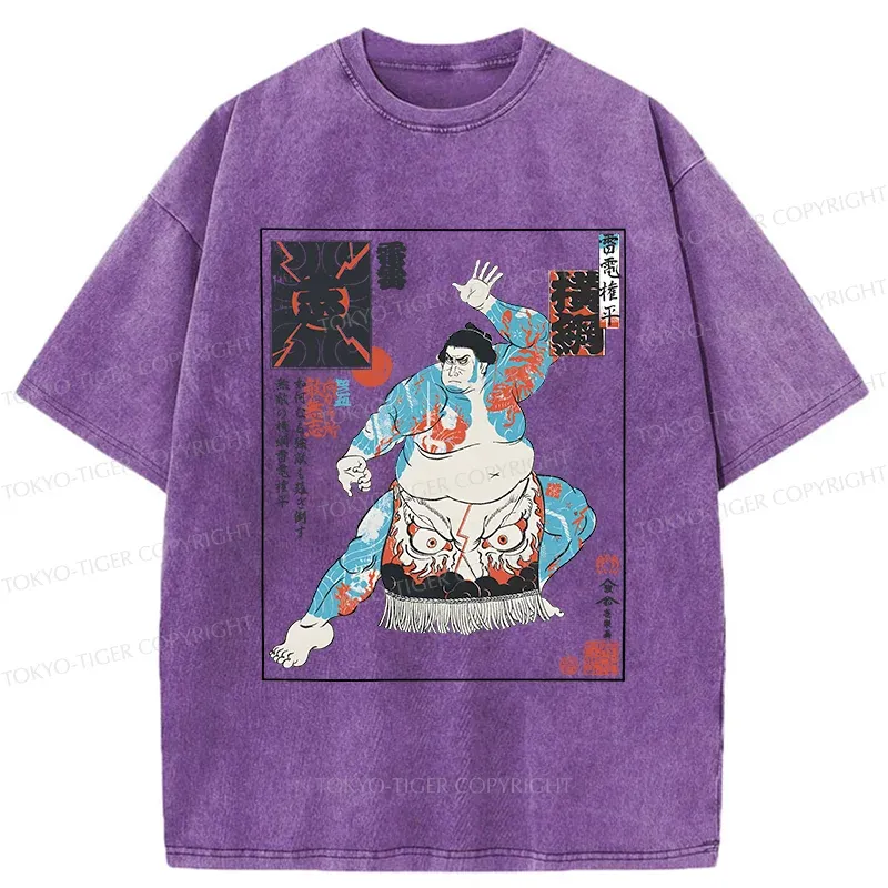 Tokyo-Tiger Japan Traditional Sumo Washed T-Shirt