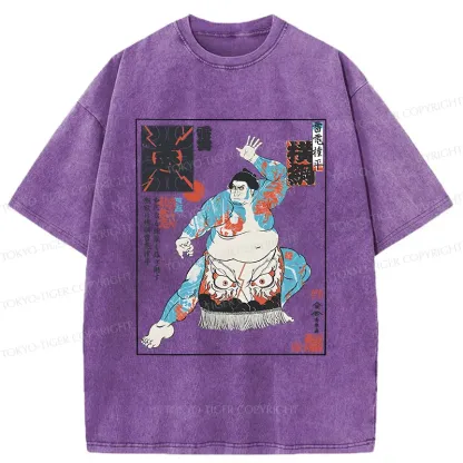 Tokyo-Tiger Japan Traditional Sumo Washed T-Shirt